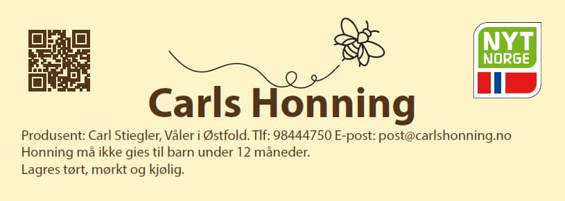 Etikett for Carls Honning